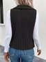 Unifarben Lässig Regelmäßige Passform Neu Herbst und Winter Fashion Lässig Einfach Ärmellos Vielseitig Jacke Tanktop