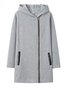 Damen Frühling/Herbst Oberbekleidung Retro Nahtverarbeitung Unifarben Langarm Stehkragen Jacke