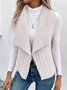 Unifarben Lässig Regelmäßige Passform Neu Herbst und Winter Fashion Lässig Einfach Ärmellos Vielseitig Jacke Tanktop