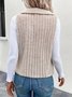 Unifarben Lässig Regelmäßige Passform Neu Herbst und Winter Fashion Lässig Einfach Ärmellos Vielseitig Jacke Tanktop