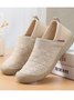 Alle Jahreszeiten Textil Unifarben Flach Flyknit Slip-On Bequem Flach Schuhe für Mütter Mit Weich Sohlen