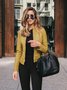 Damen Frühling/Herbst Oberbekleidung Retro Nahtverarbeitung Unifarben Langarm Stehkragen Jacke