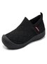 Alle Jahreszeiten Textil Unifarben Flach Flyknit Slip-On Bequem Flach Schuhe für Mütter Mit Weich Sohlen