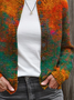 Damen Abstrakt Print Langarm Rundhals Retro Frühling/Herbst Strickjacke Oberbekleidung