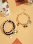 Bunt Reis Korn Geist Kürbis die Fledermaus Fußkettchen Fünfteilig Set DUNKEL Lustig Schädel Halloween Fuß Ornamente Fünfteilig Set