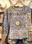Damen Abstrakt Rundhals Print Lässig Frühling/Herbst Langarm Sweatshirt