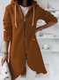 Damen Frühling/Herbst Oberbekleidung Retro Nahtverarbeitung Unifarben Langarm Kapuze Jacke