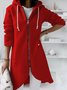 Damen Frühling/Herbst Oberbekleidung Retro Nahtverarbeitung Unifarben Langarm Kapuze Jacke