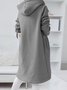 Damen Frühling/Herbst Oberbekleidung Retro Nahtverarbeitung Unifarben Langarm Kapuze Jacke