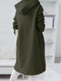 Damen Frühling/Herbst Oberbekleidung Retro Nahtverarbeitung Unifarben Langarm Kapuze Jacke