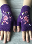 Gestrickt Böhmisch Geblümt Herbst und Winter ins Bestickt Damen Warm Handschuhe Biene Blume Erwachsene Gestrickt Handschuhe Bestickt Wolle Handschuhe