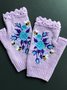 Gestrickt Böhmisch Geblümt Herbst und Winter ins Bestickt Damen Warm Handschuhe Biene Blume Erwachsene Gestrickt Handschuhe Bestickt Wolle Handschuhe