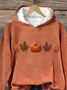Damen Ahornblatt Frühling/Herbst Print Langarm Lässig Täglich Kapuze