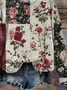 Damen Geblümt Rundhals Print Lässig Frühling/Herbst Langarm Sweatshirt