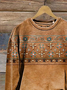 Damen Geblümt Rundhals Print Lässig Frühling/Herbst Langarm Sweatshirt