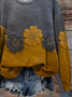 Damen Geblümt Rundhals Print Lässig Frühling/Herbst Langarm Sweatshirt