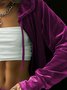 Damen Unifarben Nahtverarbeitung Zweiteiliges Set Täglich Langarm Lässig Frühling/Herbst Bluse mit Hose Matching Set