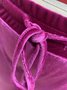 Damen Unifarben Nahtverarbeitung Zweiteiliges Set Täglich Langarm Lässig Frühling/Herbst Bluse mit Hose Matching Set