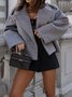 Damen Frühling/Herbst Oberbekleidung Lässig Nahtverarbeitung Unifarben Langarm Schalkragen Jacke
