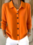 Damen Unifarben Langarm Schalkragen Lässig Frühling/Herbst Strickjacke Oberbekleidung