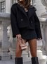 Damen Frühling/Herbst Oberbekleidung Lässig Nahtverarbeitung Unifarben Langarm Schalkragen Jacke