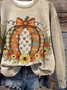 Damen Geblümt Rundhals Print Lässig Frühling/Herbst Langarm Sweatshirt