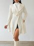Damen Herbst Oberbekleidung Lässig Jacquard Unifarben Langarm Reverskragen Jacke