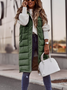 Reißverschluss Unifarben Elegant Baumwolle Mantel Unifarben Mit Kapuze Einreiher Mittlere Länge Baumwolle Tanktop Schmal Passen Temperament Strickjacke Jacke Oberteile