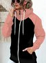Damen Frühling/Herbst Oberbekleidung Retro Nahtverarbeitung Unifarben Langarm Stehkragen Jacke