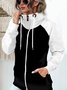 Damen Frühling/Herbst Oberbekleidung Retro Nahtverarbeitung Unifarben Langarm Stehkragen Jacke