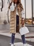 Reißverschluss Unifarben Elegant Baumwolle Mantel Unifarben Mit Kapuze Einreiher Mittlere Länge Baumwolle Tanktop Schmal Passen Temperament Strickjacke Jacke Oberteile