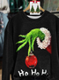 Damen Weihnachten Rundhals Print Lässig Frühling/Herbst Langarm Sweatshirt