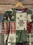 Damen Weihnachten Rundhals Print Lässig Frühling/Herbst Langarm Sweatshirt