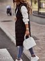 Reißverschluss Unifarben Elegant Baumwolle Mantel Unifarben Mit Kapuze Einreiher Mittlere Länge Baumwolle Tanktop Schmal Passen Temperament Strickjacke Jacke Oberteile