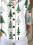 Damen Weihnachten Print Langarm Kapuze Lässig Frühling/Herbst Strickjacke Oberbekleidung