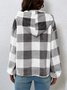 Damen Geometrisch Kapuze Print Retro Frühling/Herbst Langarm Sweatshirt