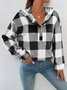 Damen Geometrisch Kapuze Print Retro Frühling/Herbst Langarm Sweatshirt