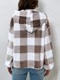 Damen Geometrisch Kapuze Print Retro Frühling/Herbst Langarm Sweatshirt