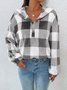 Damen Geometrisch Kapuze Print Retro Frühling/Herbst Langarm Sweatshirt