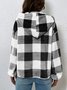 Damen Geometrisch Kapuze Print Retro Frühling/Herbst Langarm Sweatshirt