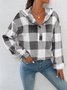 Damen Geometrisch Kapuze Print Retro Frühling/Herbst Langarm Sweatshirt