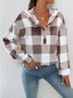 Damen Geometrisch Kapuze Print Retro Frühling/Herbst Langarm Sweatshirt
