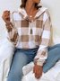 Damen Geometrisch Kapuze Print Retro Frühling/Herbst Langarm Sweatshirt