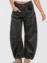 Damen Unifarben Lang Elastische Taille Hose Lässig Frühling/Herbst Hose