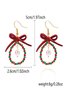 Handgemachte Weihnachten Party Hirse Korn Ohrringe Schleife Fashion Kranz Ohrringe