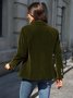 Damen Unifarben Frühling/Herbst Oberbekleidung Retro Nahtverarbeitung Langarm Reverskragen Regelmäßig Blazer