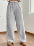 Damen Unifarben Lang Elastische Taille Hose Lässig Frühling/Herbst Hose