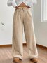 Damen Unifarben Lang Elastische Taille Hose Lässig Frühling/Herbst Hose