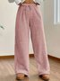 Damen Unifarben Lang Elastische Taille Hose Lässig Frühling/Herbst Hose