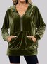 Damen Unifarben Stehkragen Nahtverarbeitung Lässig Frühling/Herbst Langarm Sweatshirt